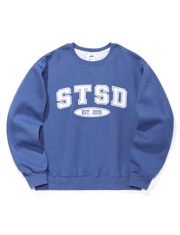 STSD 아치 로고 스웨트 셔츠 블루