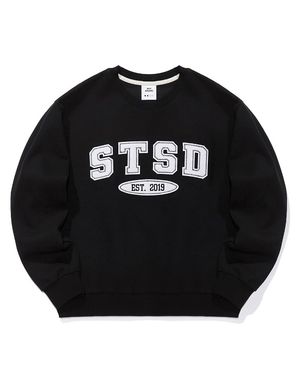 STSD 아치 로고 스웨트 셔츠 블랙